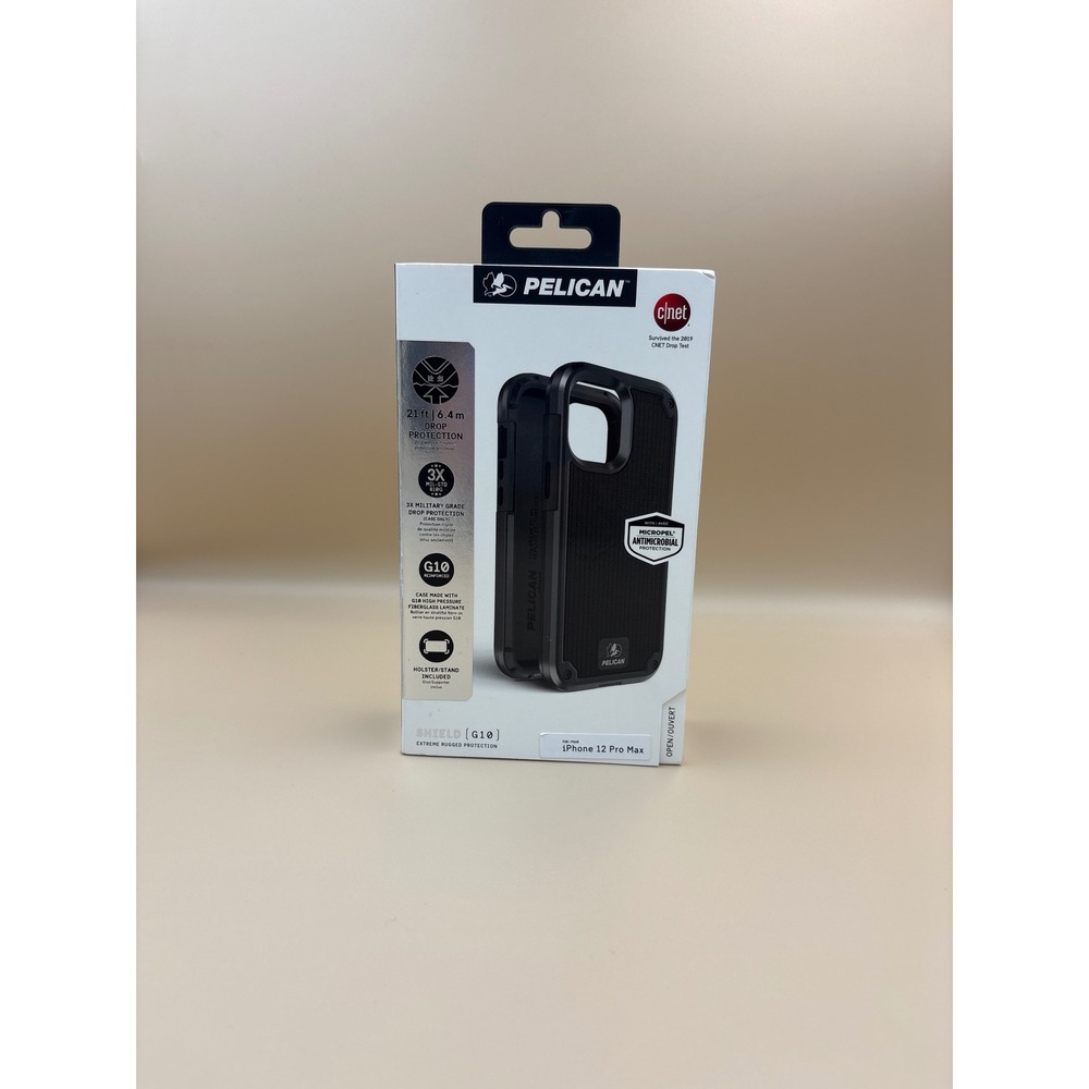 Pelican Shield G10 iPhone 12 Pro Max Case Rugged Black Military Grade Holster